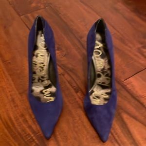 Sam Edelman blue suede heels